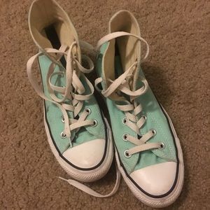 Mint converse high tops size 7 women